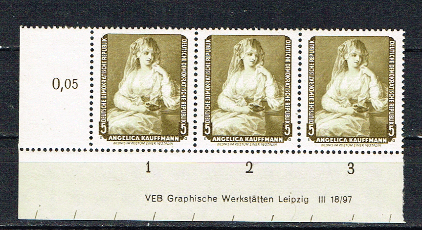 ddr-michel-693-veldeel-met-3-zegels-en-rand pf hf 57 - nr. 1