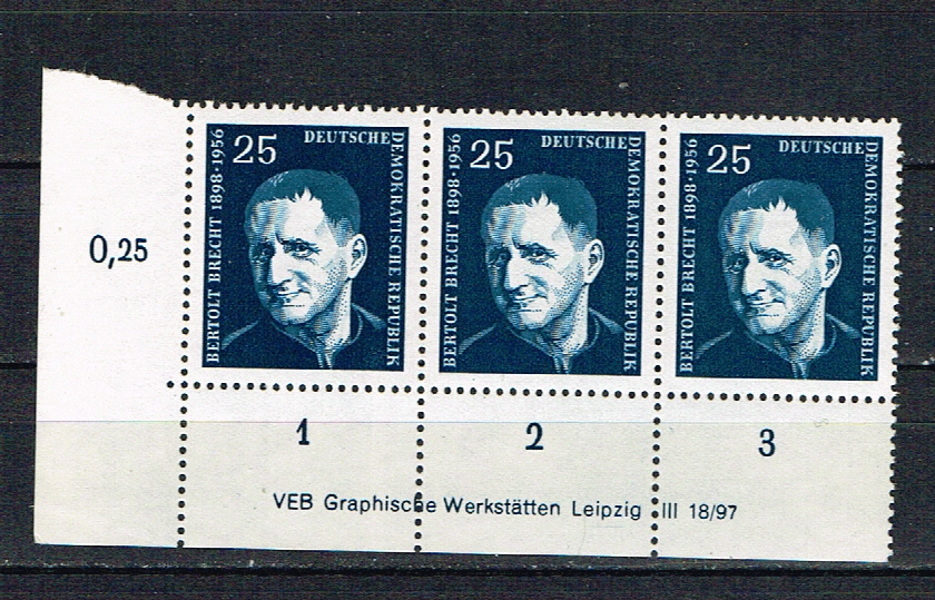 ddr-michel-594-veldeel-met-3-zegels-en-rand-pf hf 62 - nr. 1