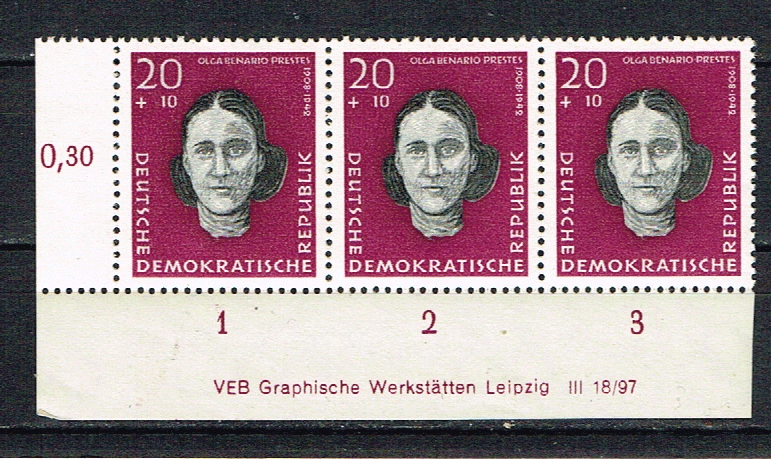 ddr-michel-718-veldeel-3-zegels-met-rand-pf hf 67 - nr. 1