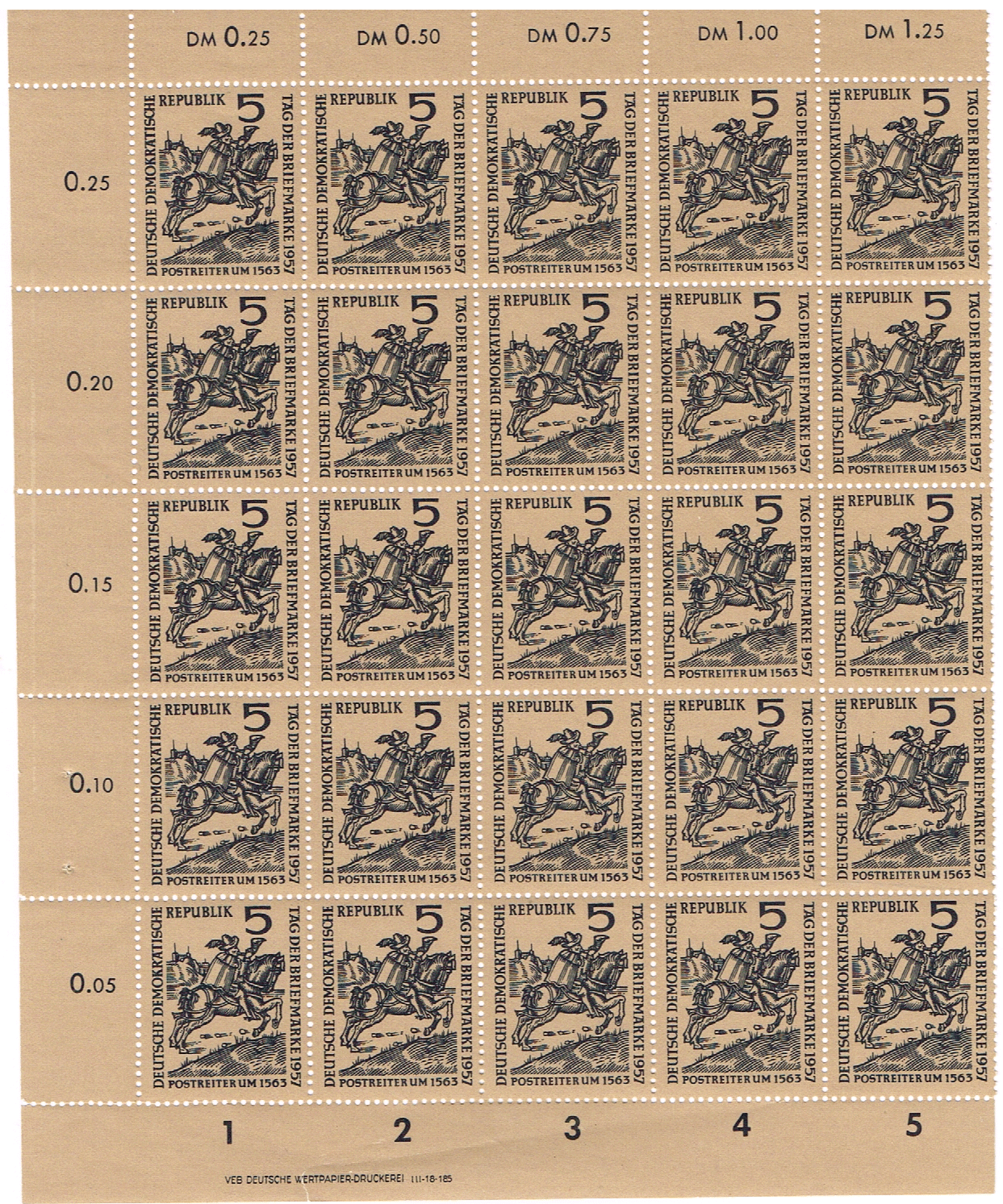 ddr-michel-800-veldeel-25-zegels-met-rand-pf hf 78 - nr. 1