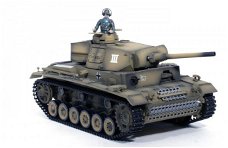 RC tank Torro Panzer 3 met rook en geluid 2.4GHZ nieuw