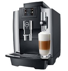 De succesvol vernieuwde zakelijke volmautomaat JURA WE8 koffiemachine.
