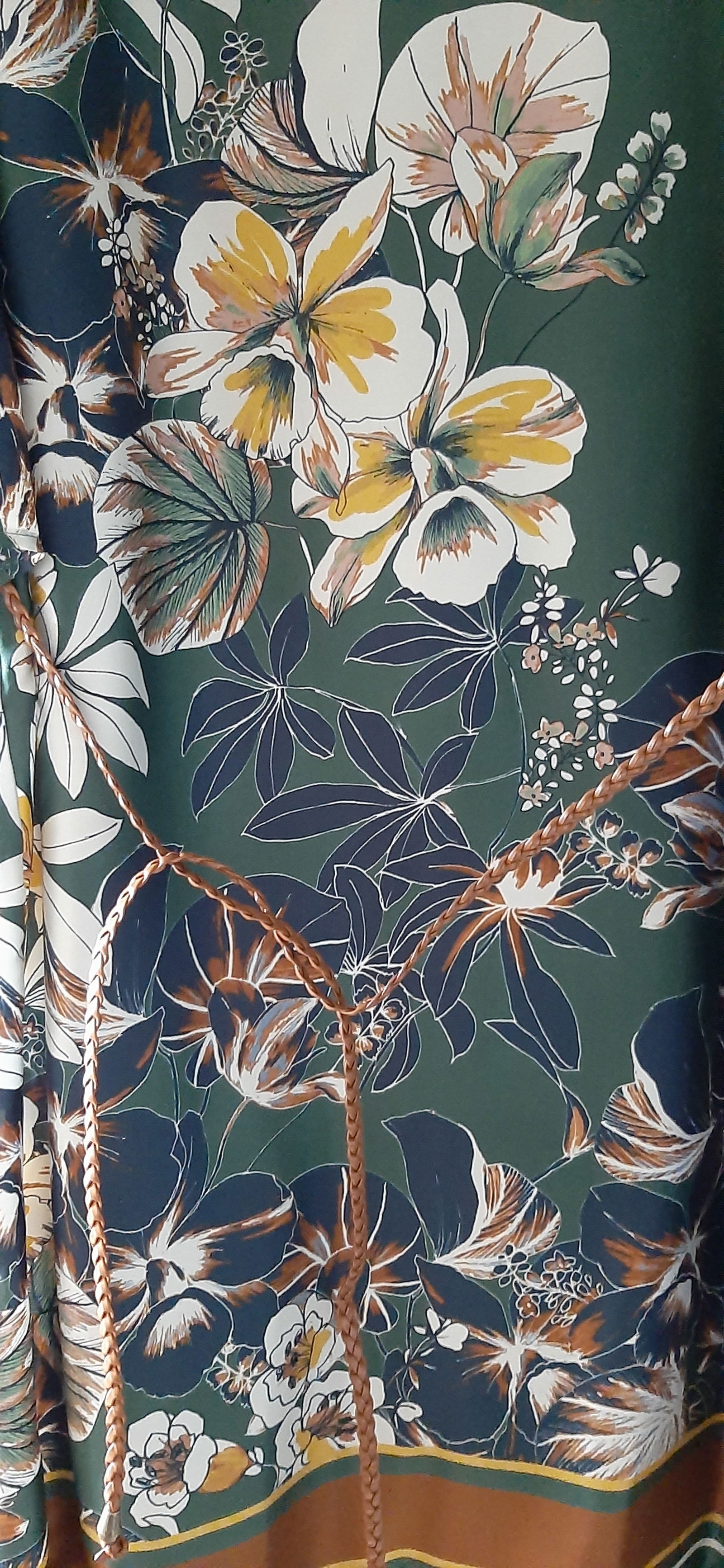groen bloemprint jurk Witteveen 46 - Afbeelding 3