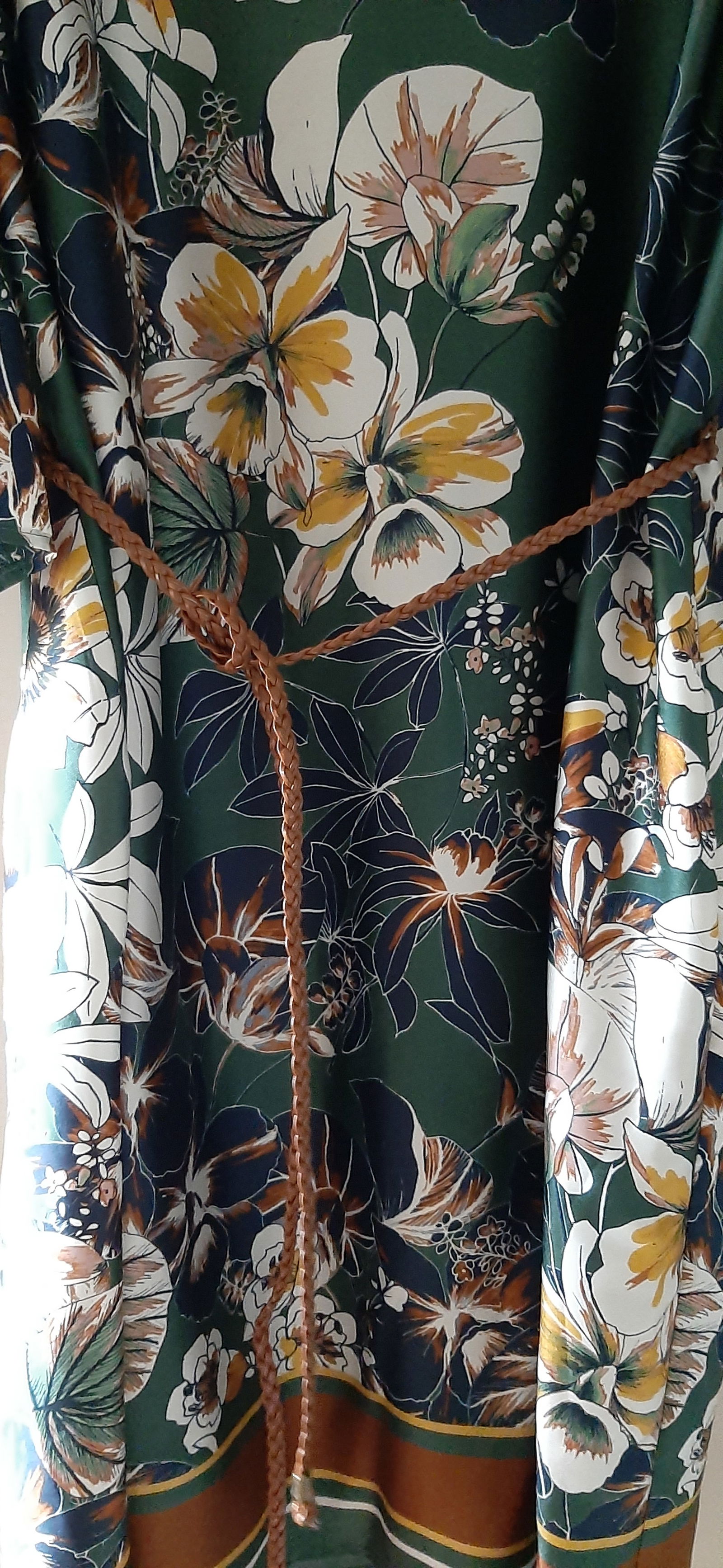 groen bloemprint jurk Witteveen 46 - Afbeelding 6