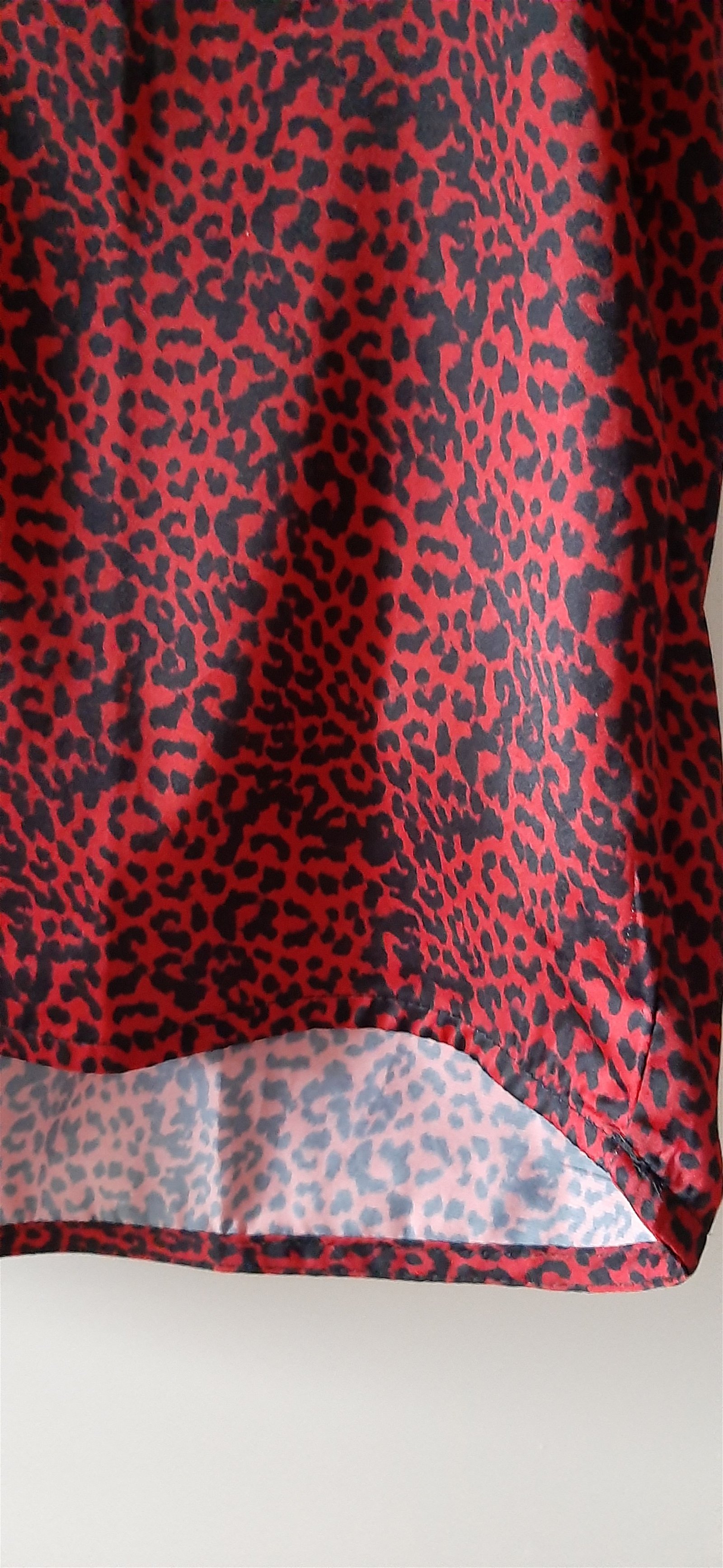XL rood panterprint shirtje - Afbeelding 4