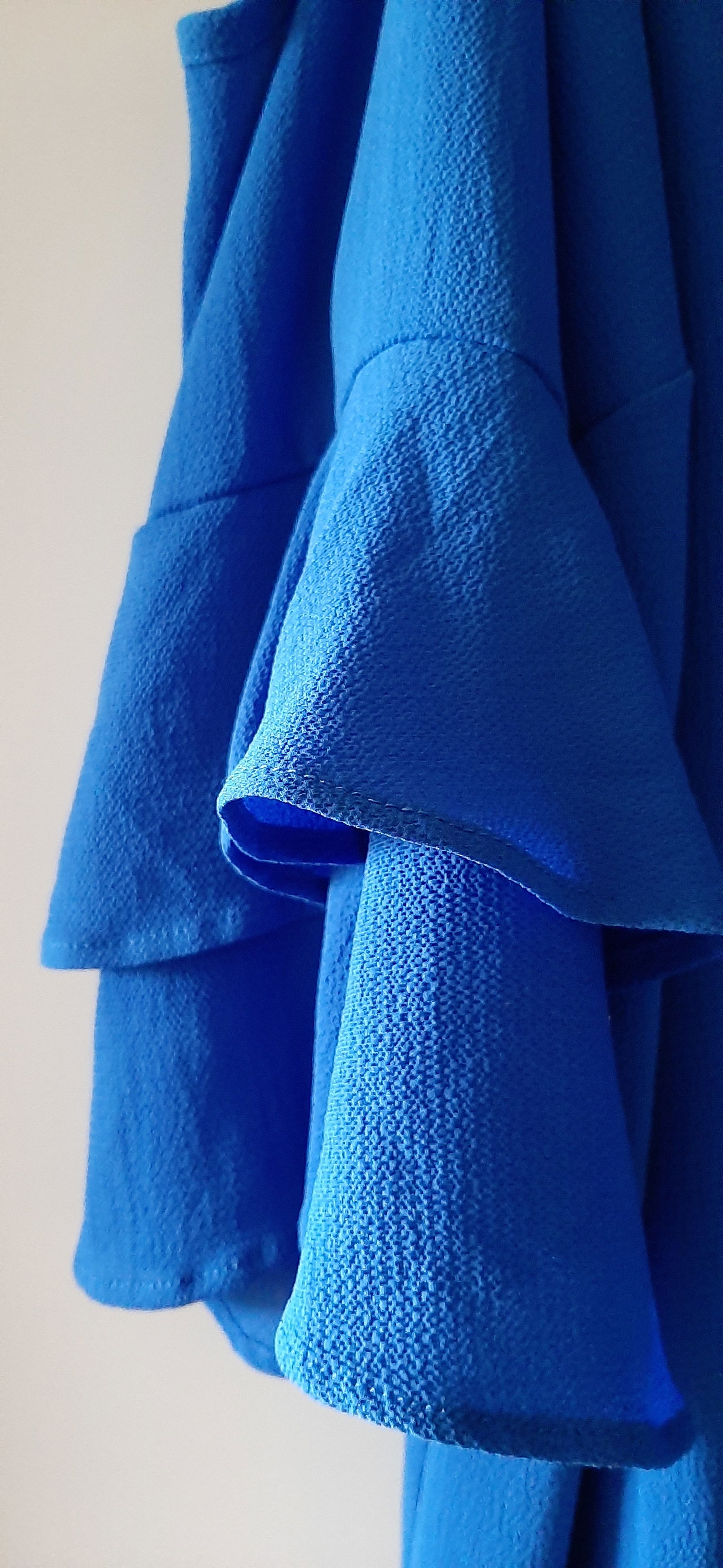 46 blauwe offshoulder jurk - Afbeelding 3