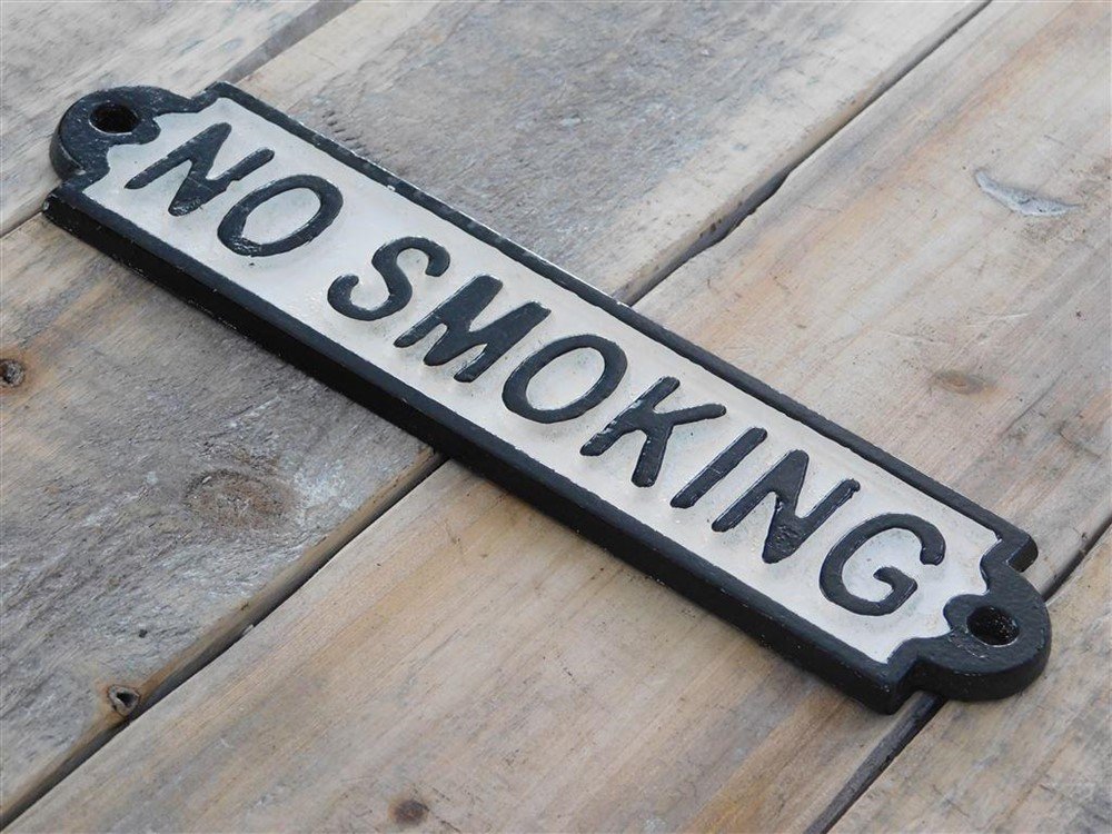 Bordje emaille -no smoking-voor op de deur-roken - Afbeelding 3
