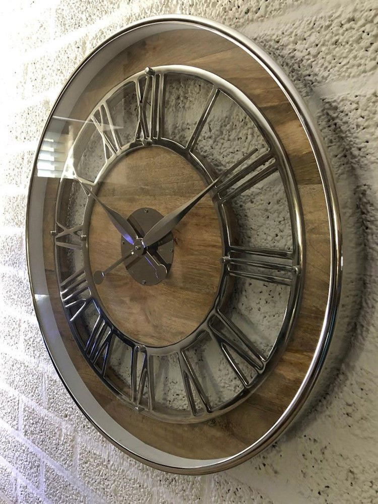 Prachtige solide zware ronde wandklok, zeer exclusief - Afbeelding 3