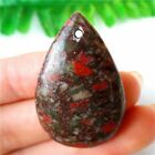 38x25x8mm Unique Natural Deep Red Rainbow Jasper druppelvormige kettinghanger, - nr. 1