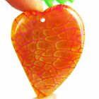 48x37x6mm Red Fire/Dragon Veins Agate hart kettinghanger, - nr. 1
