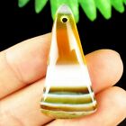 39x20x5mm Coffee White Onyx Agate Trapezoid kettinghanger, - nr. 1