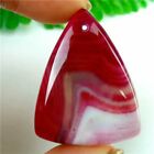 45x35x6mm Beautiful Rose&White Stripes Onyx Agate Shield kettinghangermet zilverkleurig klemmetje, - nr. 1