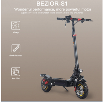 BEZIOR S1 Off-Road Electric Scooter 1000W 45Km/h 50KM Range - 0