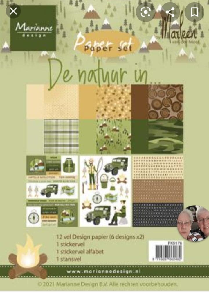 Marianne design papierset Natuur - nr. 1
