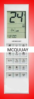 Vervangende afstandsbediening voor de airco's van Mcquuay - 0