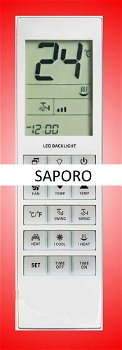 Vervangende afstandsbediening voor de airco's van Saporo - 0