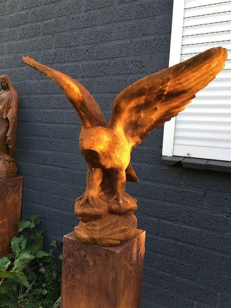 Adelaar vol steen oxid, prachtig beeld-tuinbeeld - Afbeelding 3