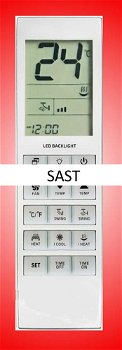 Vervangende afstandsbediening voor de airco's van Sast - 0