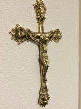 Here Jezus aan het kruis, messing INRI.- kruis - kado - nr. 1
