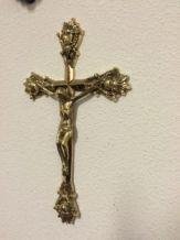 Here Jezus aan het kruis, messing INRI.- kruis - kado - Afbeelding 2