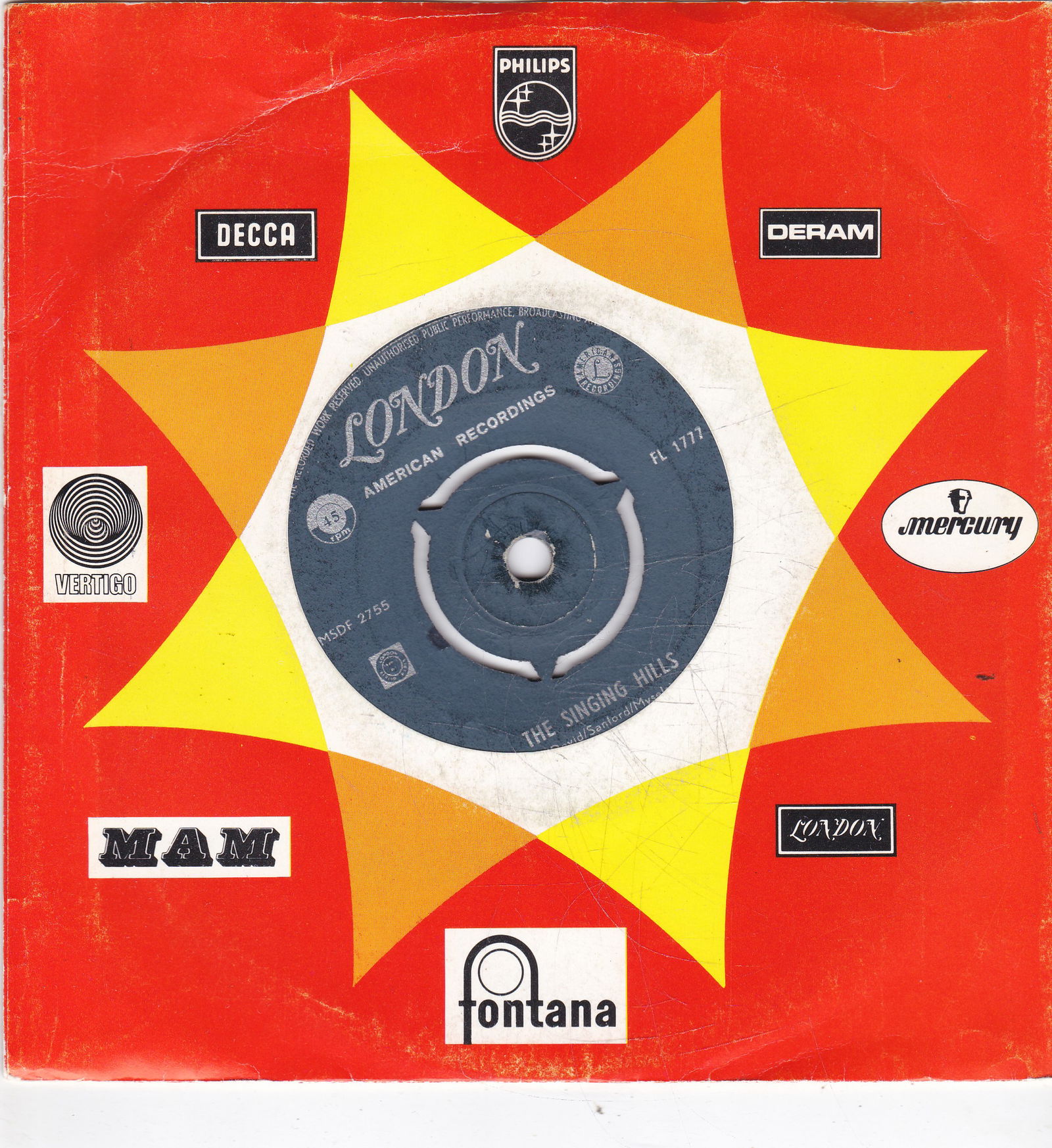 Single Billy Vaughn - The singing hills - nr. 1