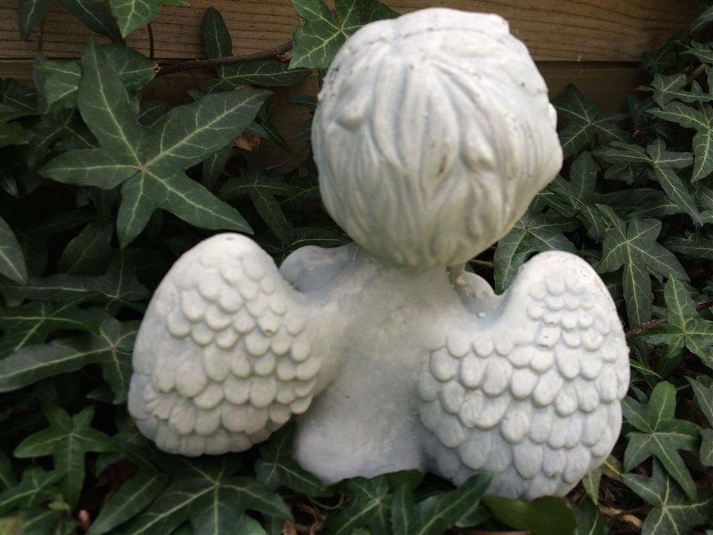 Kleine zittende Engel uit vol steen,graf Accessoires-mooi - Afbeelding 6