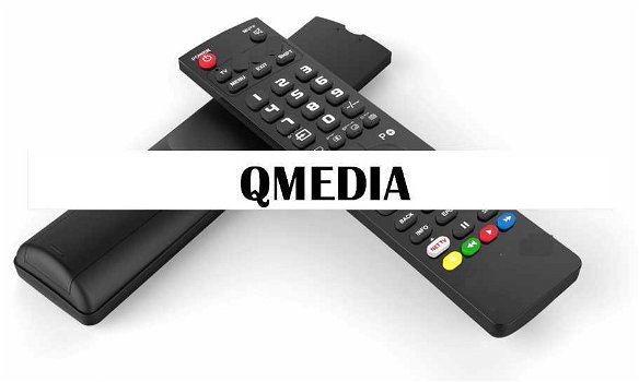 Vervangende afstandsbediening voor de QMEDIA apparatuur. - 0