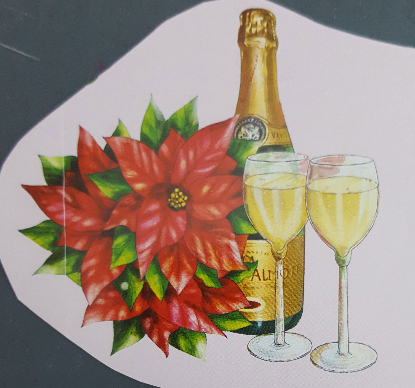 Champagne en een kerstroos bij de klok - Afbeelding 3