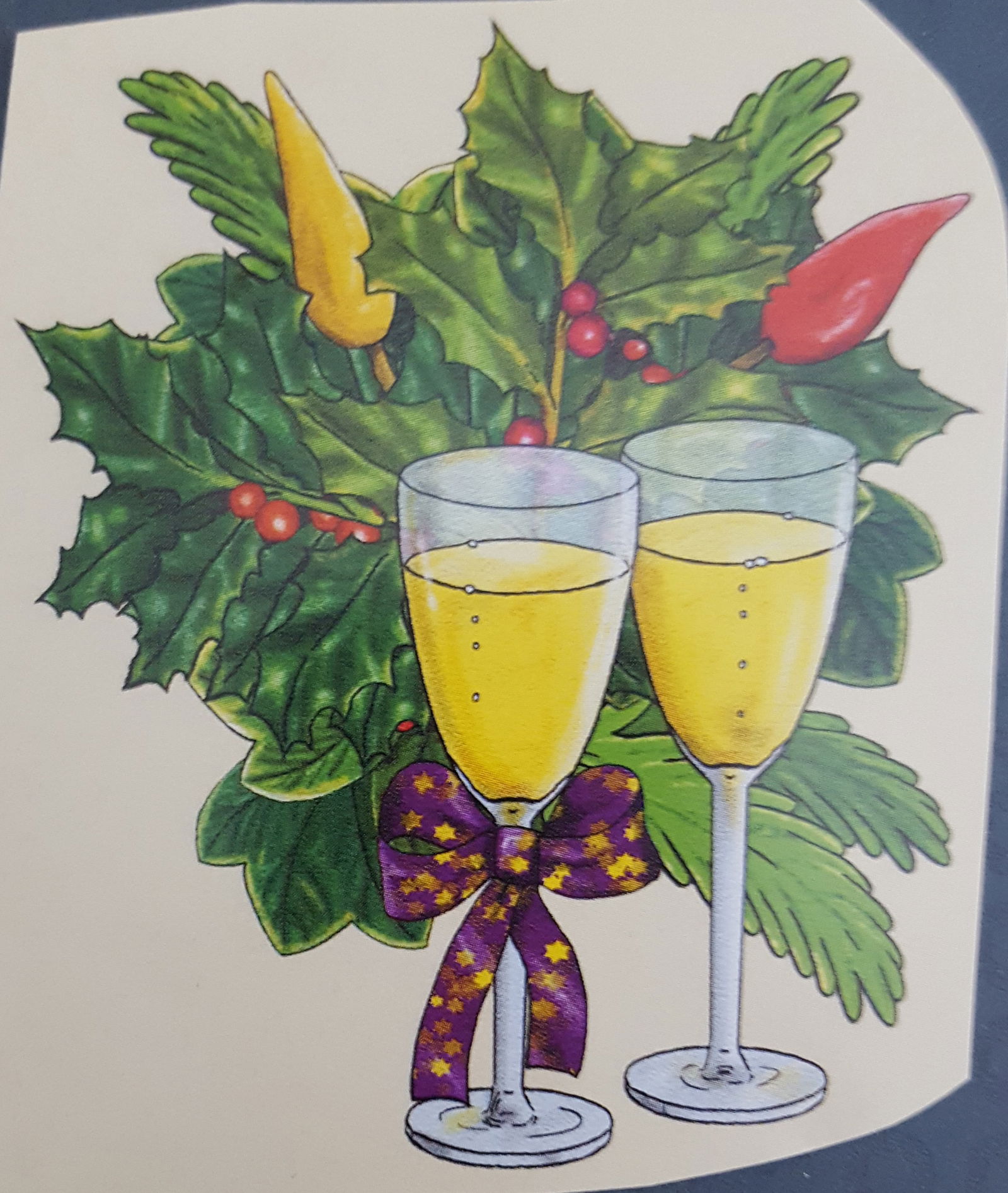 Champagne bij een kerststukje - Afbeelding 3