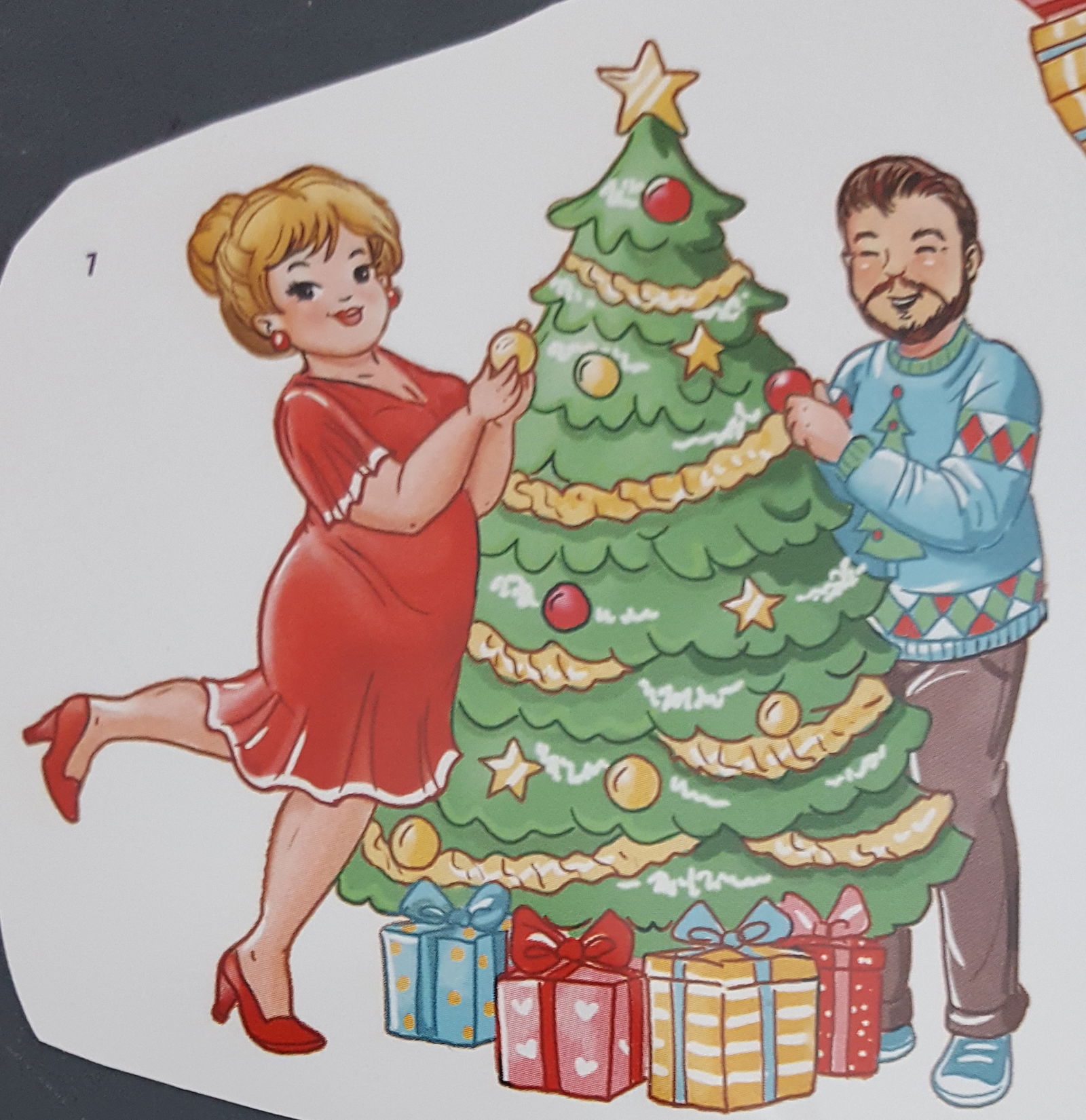 Bubbly Girl en Big Guy versieren de kerstboom - Afbeelding 3