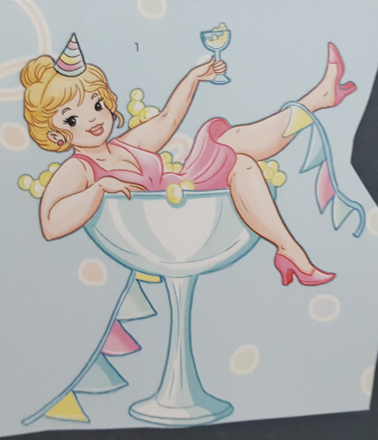 VROUWEN --- Bubbly Girl in een champagne glas - Afbeelding 3