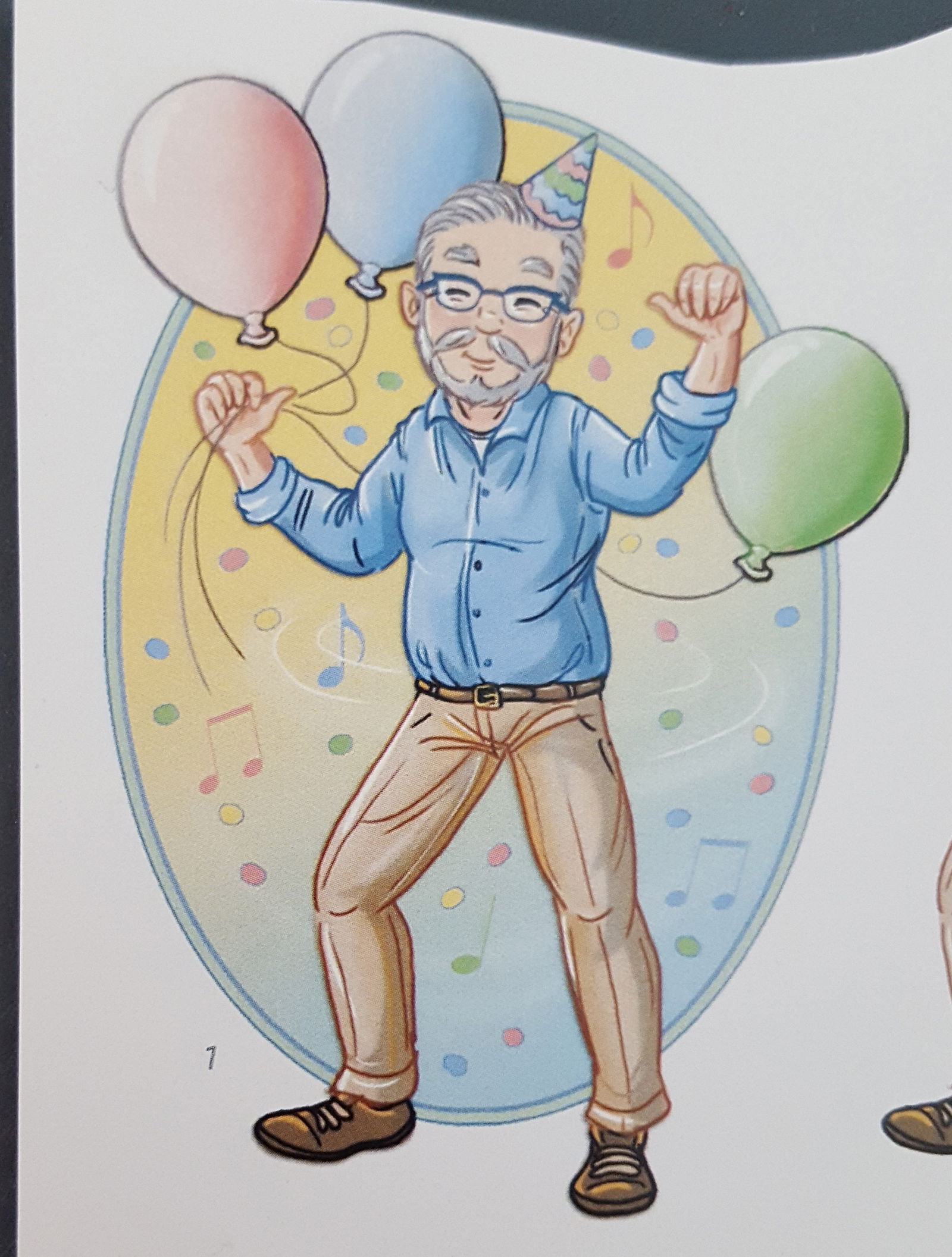 MANNEN --- Oudere man met ballonnen - Afbeelding 3