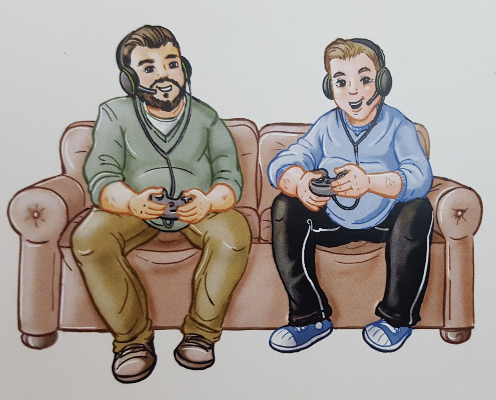 MANNEN --- Big Guys zitten te gamen - Afbeelding 3