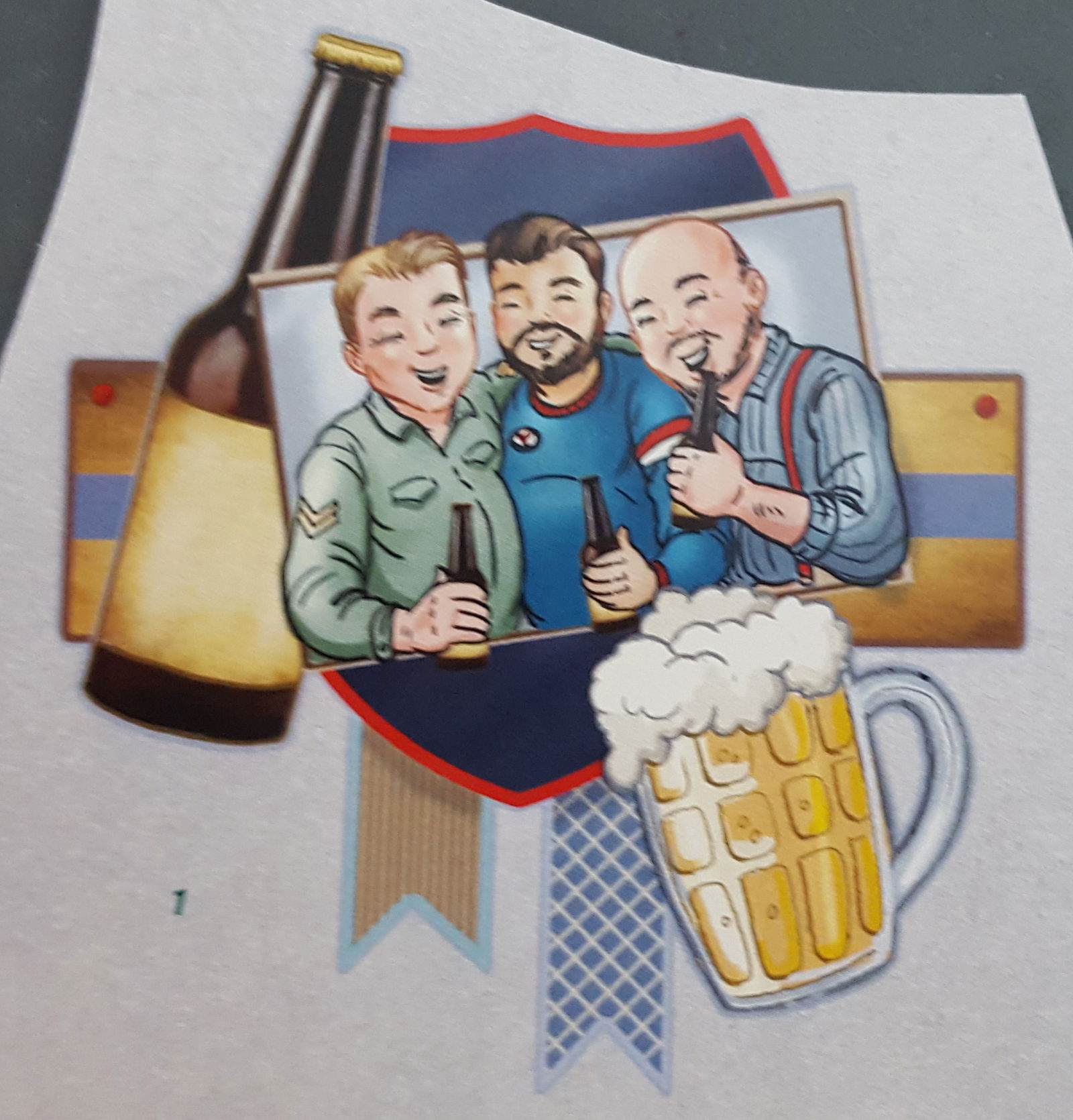 MANNEN --- Big Guys met een flesje bier - Afbeelding 3