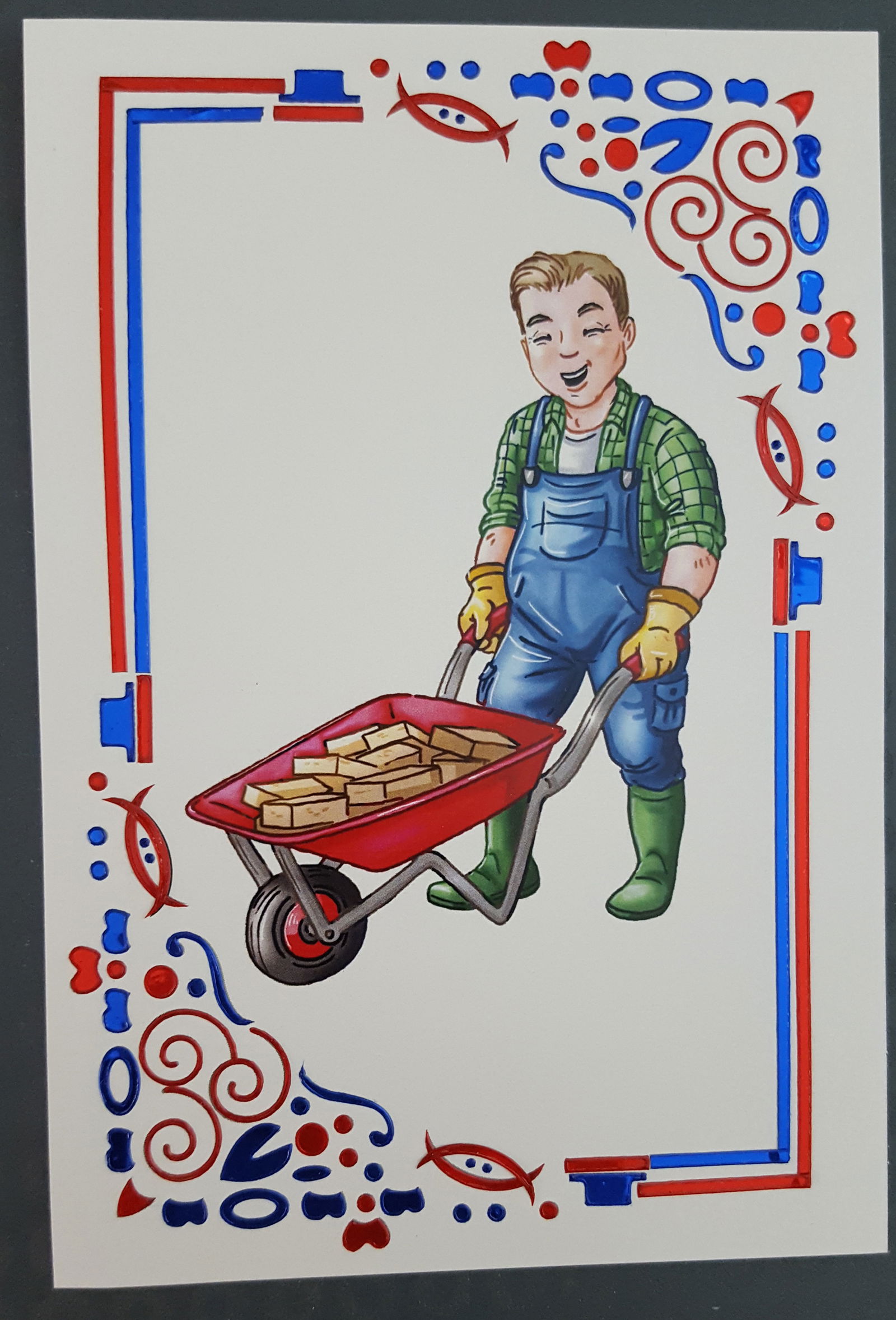 MANNEN --- Big Guy met een kruiwagen vol bakstenen - Afbeelding 2