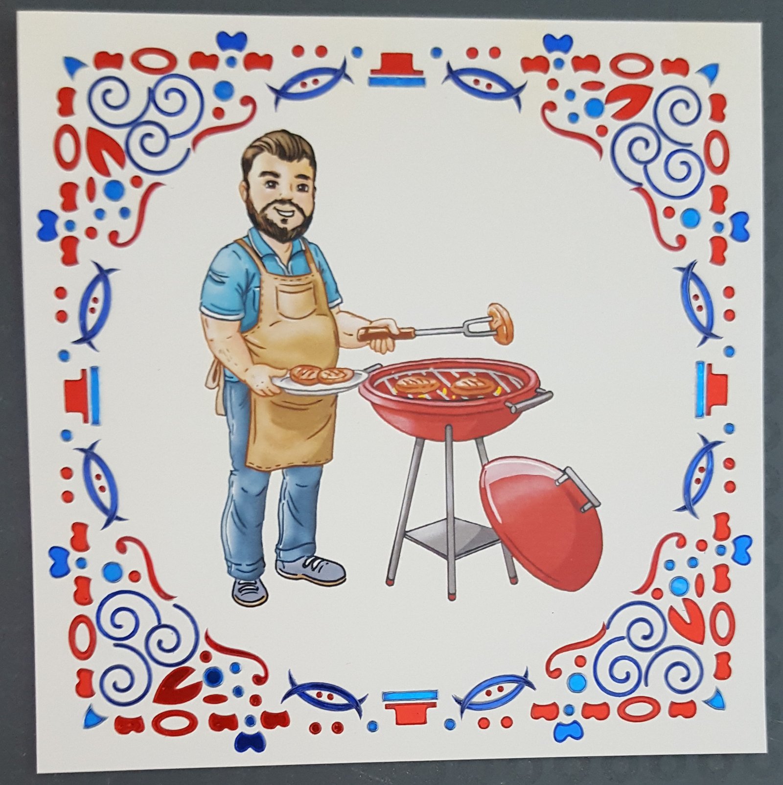 MANNEN --- Big Guy aan het barbecueën - Afbeelding 2