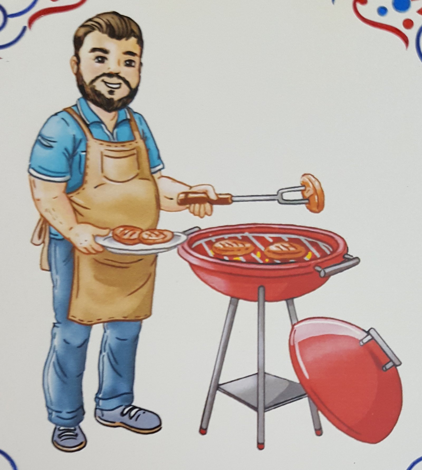 MANNEN --- Big Guy aan het barbecueën - Afbeelding 3