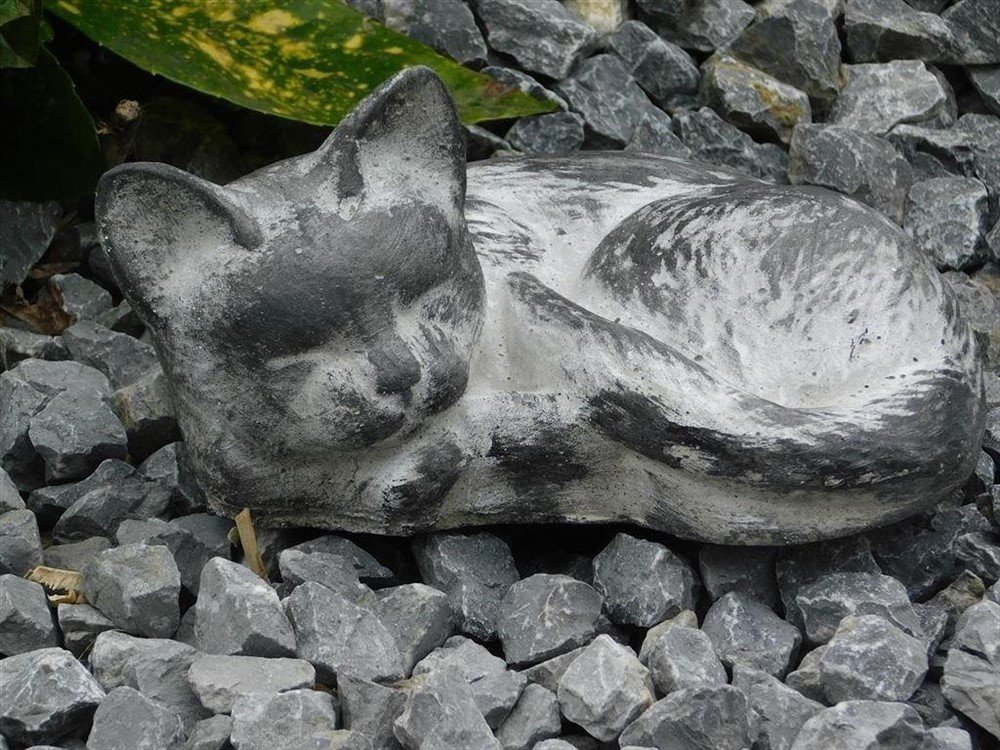 Poes , kat, stenen beeld, voor binnen en buiten - Afbeelding 2