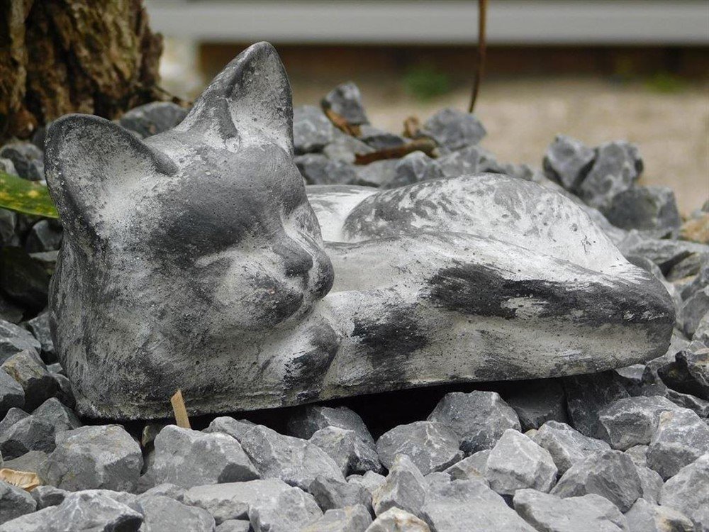 Poes , kat, stenen beeld, voor binnen en buiten - Afbeelding 4