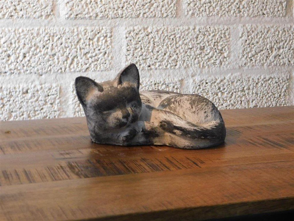 Poes , kat, stenen beeld, voor binnen en buiten - Afbeelding 6