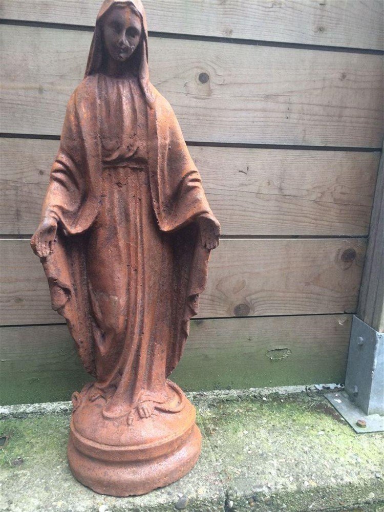 Madonna, Marie Gietijzer Figuur-tuin-graf Accessoires - nr. 1