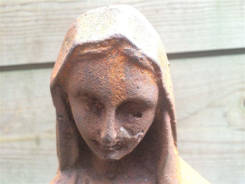 Madonna, Marie Gietijzer Figuur-tuin-graf Accessoires - Afbeelding 4