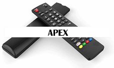 Vervangende afstandsbediening voor de APEX apparatuur.