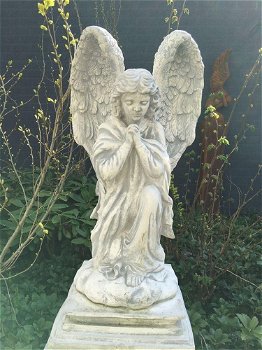 Uniek Engelbeeld, knielend- engel-tuinbeeld-decoratie - 6
