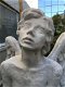 Uniek Engelbeeld, knielende grote Engel,tuin beeld-deco - 1 - Thumbnail