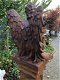 Uniek oxid Engelbeeld, knielende grote Engel,tuinbeeld - 5 - Thumbnail