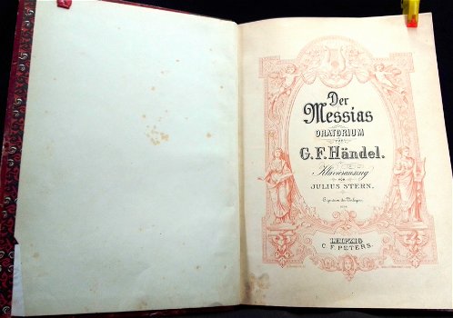 Messias,Duits,Oratorium Händel,ca.1910, pianozetting,zgst - 1