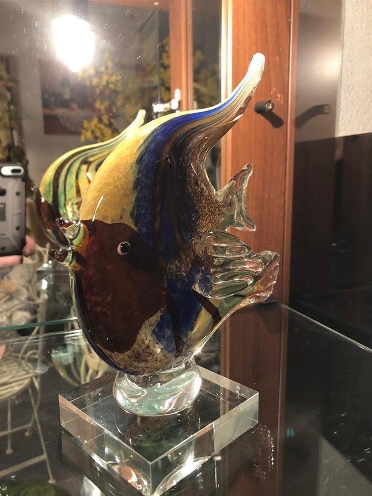 Mooi glas geblazen vis, fascinerende kleuren - glas-vis - nr. 1