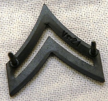 Collar Rank Insignia / Kraag Rang Embleem, Private (OR-2), US Army, jaren'80.(Nr.1) - 5