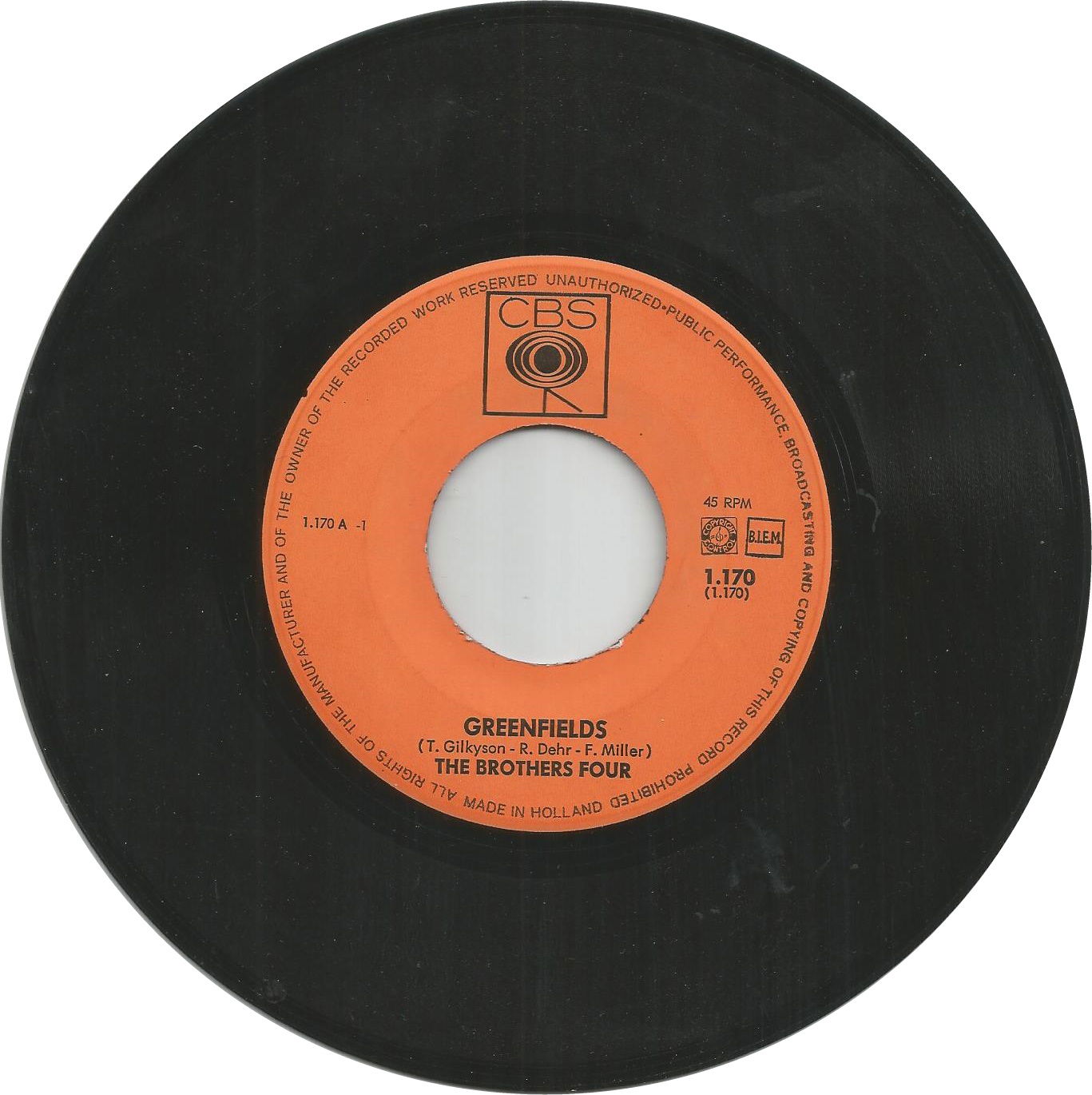 The Brothers Four – Greenfields / The Green Leaves Of Summer - nr. 1